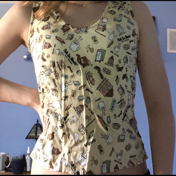 mcneel palmer clubhouse Tops - thrifted French Inspired print crop top